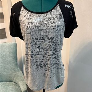 DKNY Black and White Graphic Tee